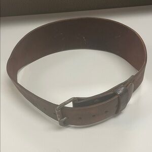 Classic Brown Leather Belt / Workout or weight belt